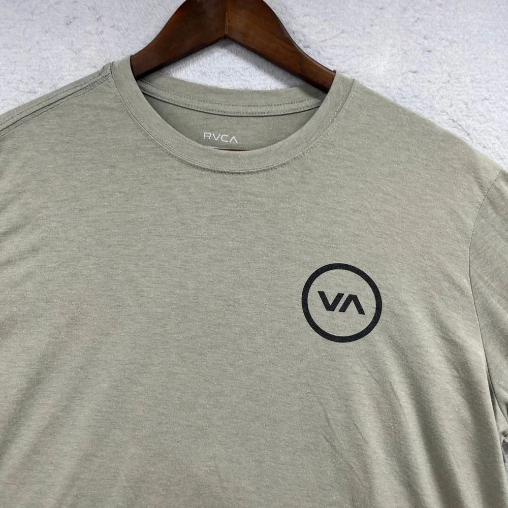 RVCA Sport Tee T Shirt Mens Medium Sage Green Long Sleeve Athletic Regular Fit